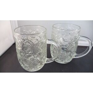 Princess House Crystal Fantasia‎ Mugs set of 2